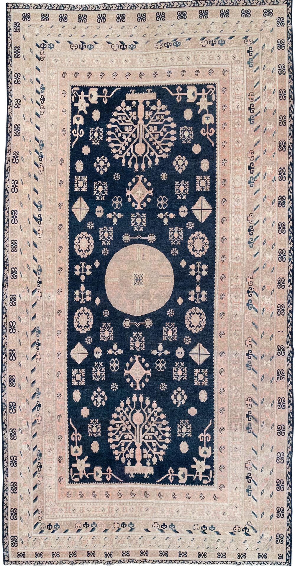 Antique East Turkestan Khotan Gallery Carpet, No.32360 - Gss