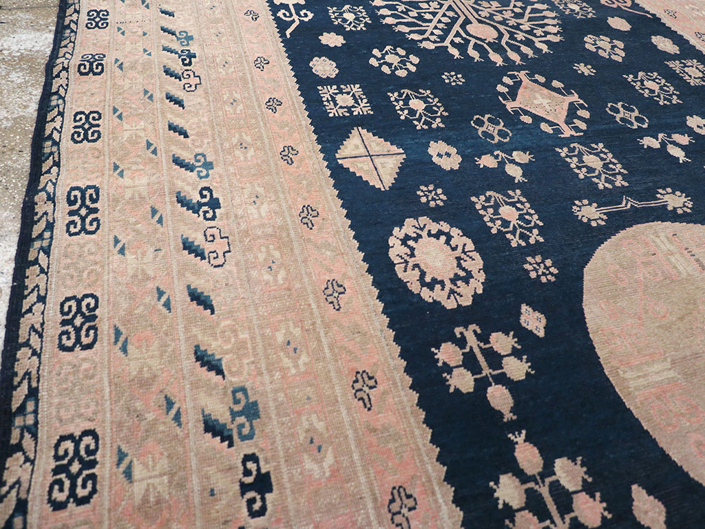 Antique East Turkestan Khotan Gallery Carpet, No.32360 - Gss
