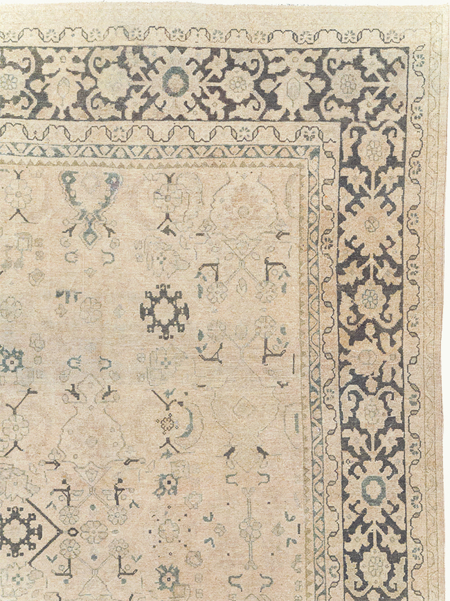 Vintage Persian Mahal Room Size Carpet, No.32366 - Gss