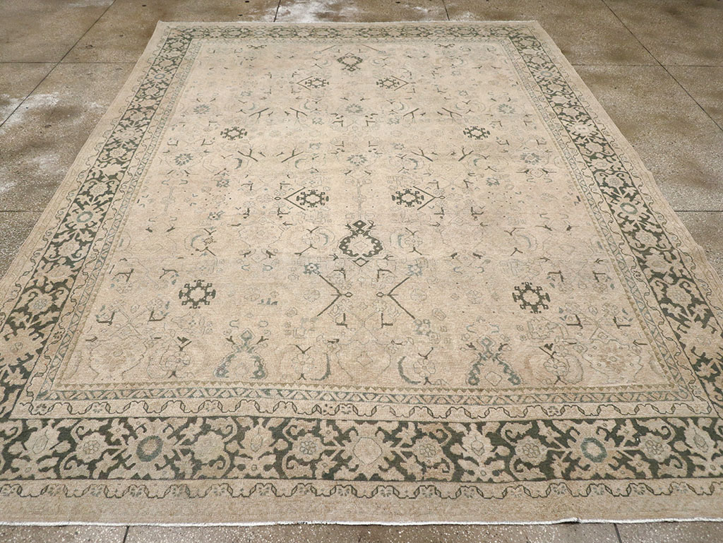 Vintage Persian Mahal Room Size Carpet, No.32366 - Gss