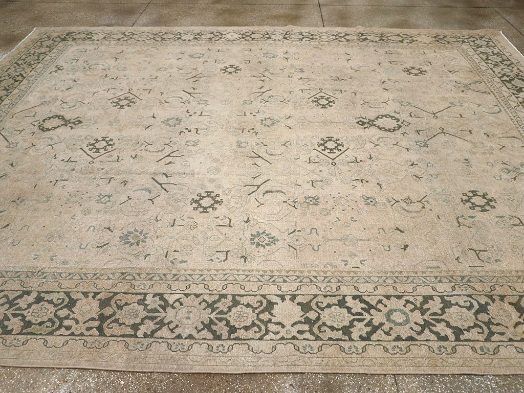 Vintage Persian Mahal Room Size Carpet, No.32366 - Gss