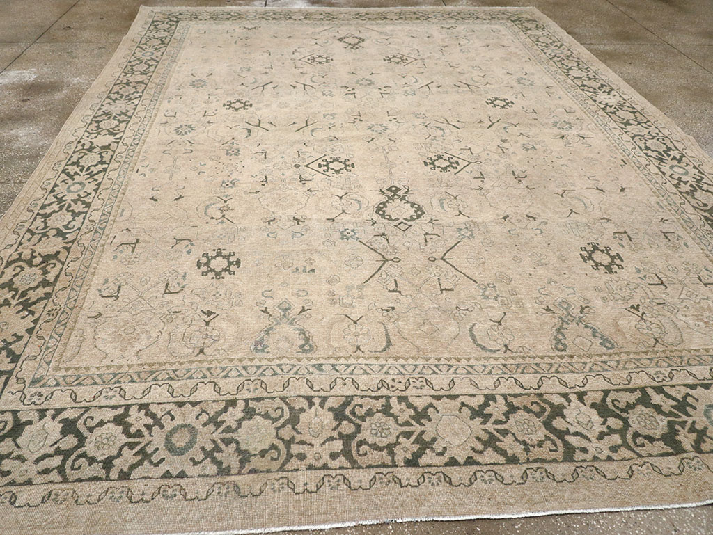 Vintage Persian Mahal Room Size Carpet, No.32366 - Gss
