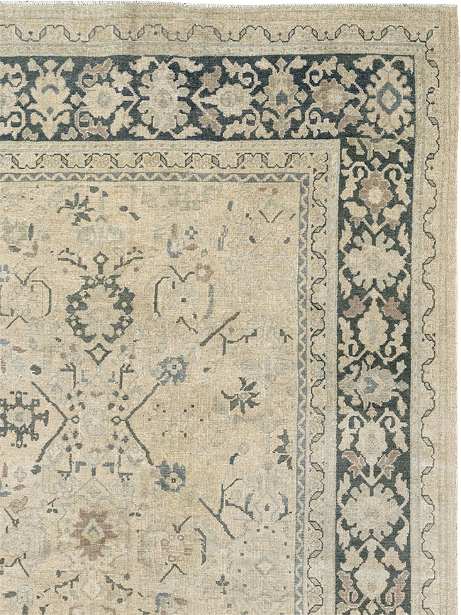 Vintage Persian Mahal Room Size Carpet, No.32367 - Gss