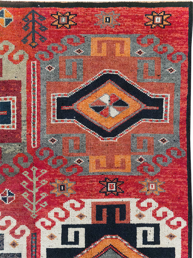 Vintage Turkish Anatolian Square Room Size Carpet, No.32370 - Gss