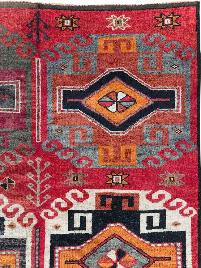 Vintage Turkish Anatolian Square Room Size Carpet, No.32370 - Gss