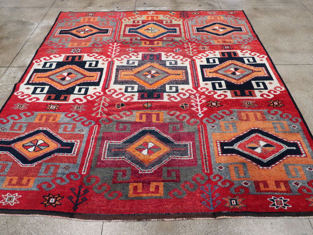 Vintage Turkish Anatolian Square Room Size Carpet, No.32370 - Gss