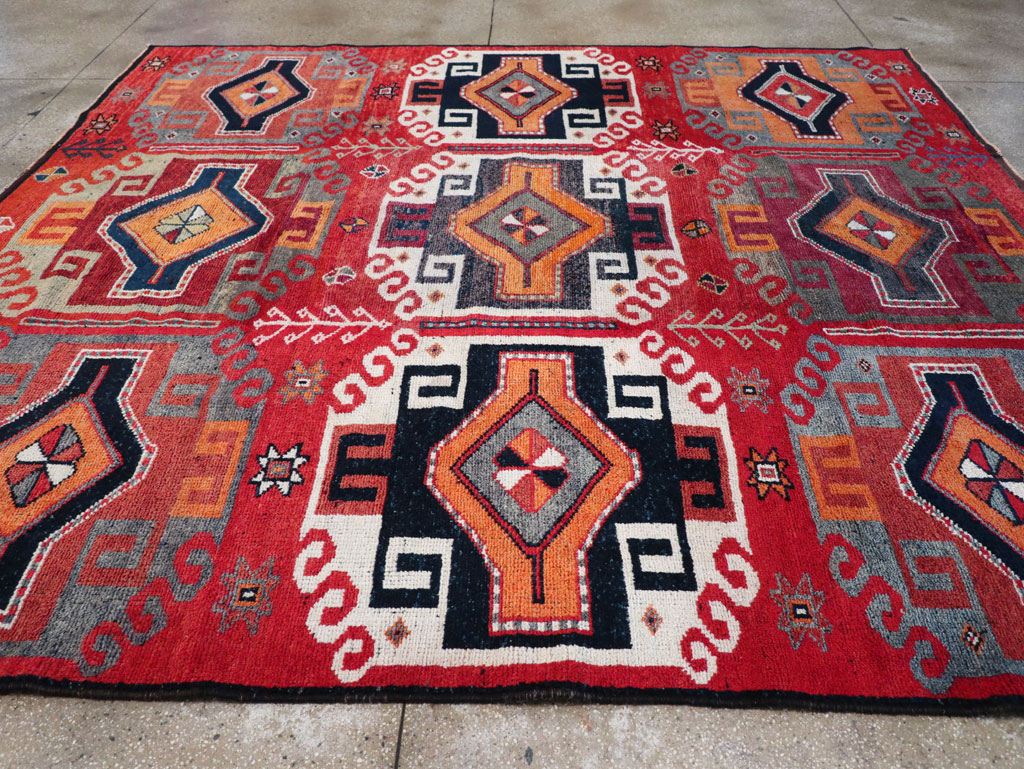 Vintage Turkish Anatolian Square Room Size Carpet, No.32370 - Gss