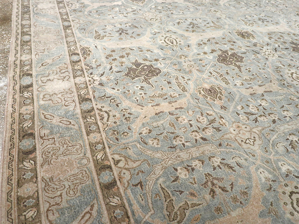 Vintage Persian Quom Room Size Carpet, No.32373 - Gss