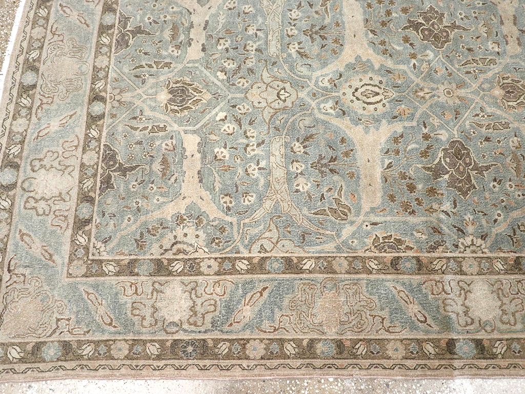 Vintage Persian Quom Room Size Carpet, No.32373 - Gss