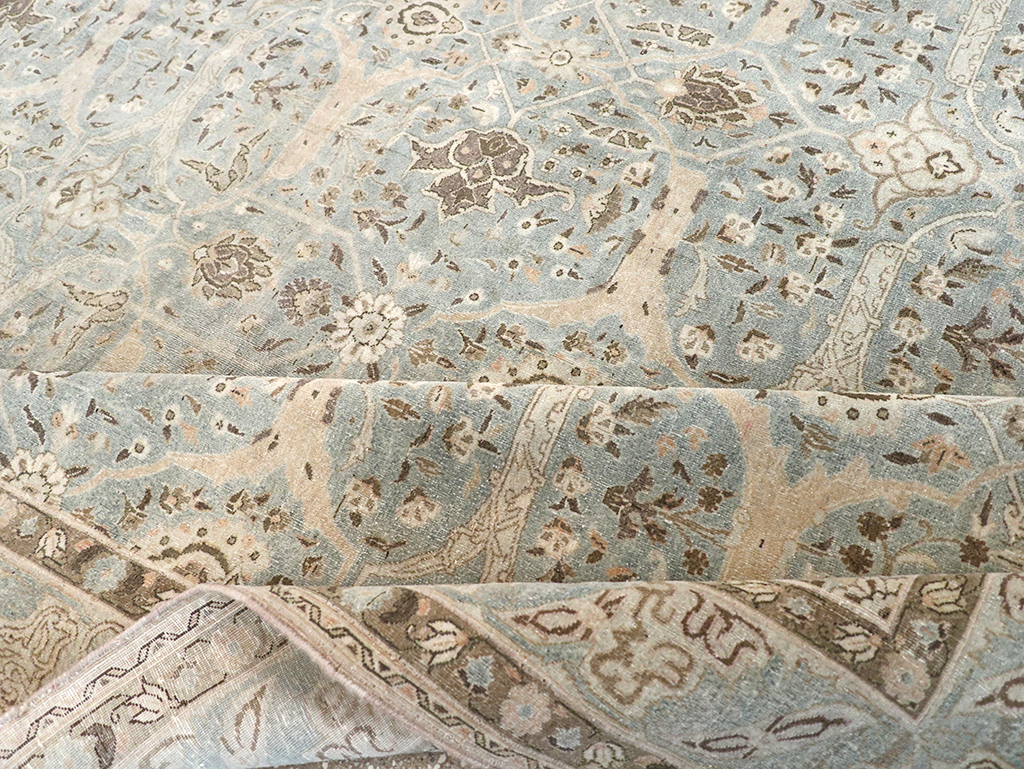 Vintage Persian Quom Room Size Carpet, No.32373 - Gss