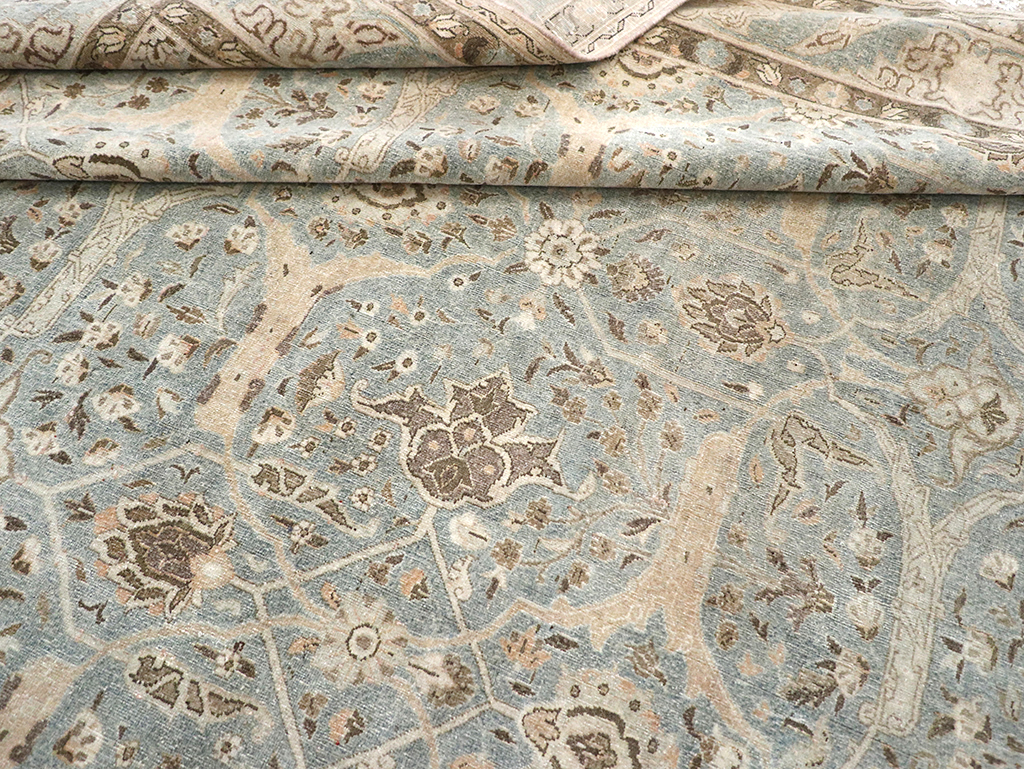 Vintage Persian Quom Room Size Carpet, No.32373 - Gss