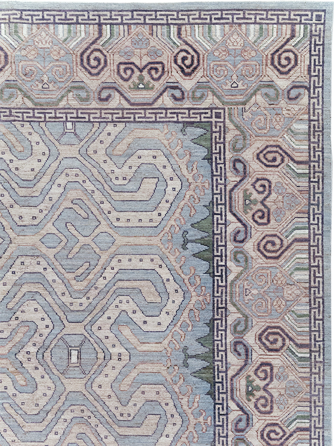 Modern East Turkestan Khotan Room Size Carpet, No.32375 - Gss