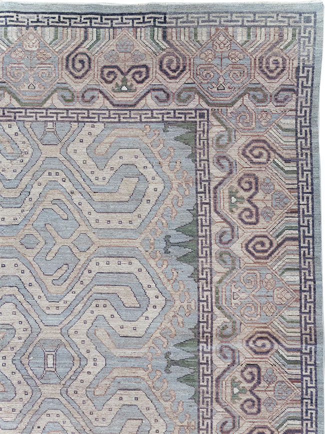 Modern East Turkestan Khotan Room Size Carpet, No.32375 - Gss