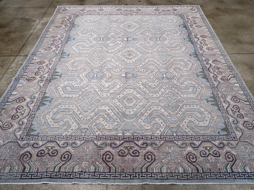 Modern East Turkestan Khotan Room Size Carpet, No.32375 - Gss
