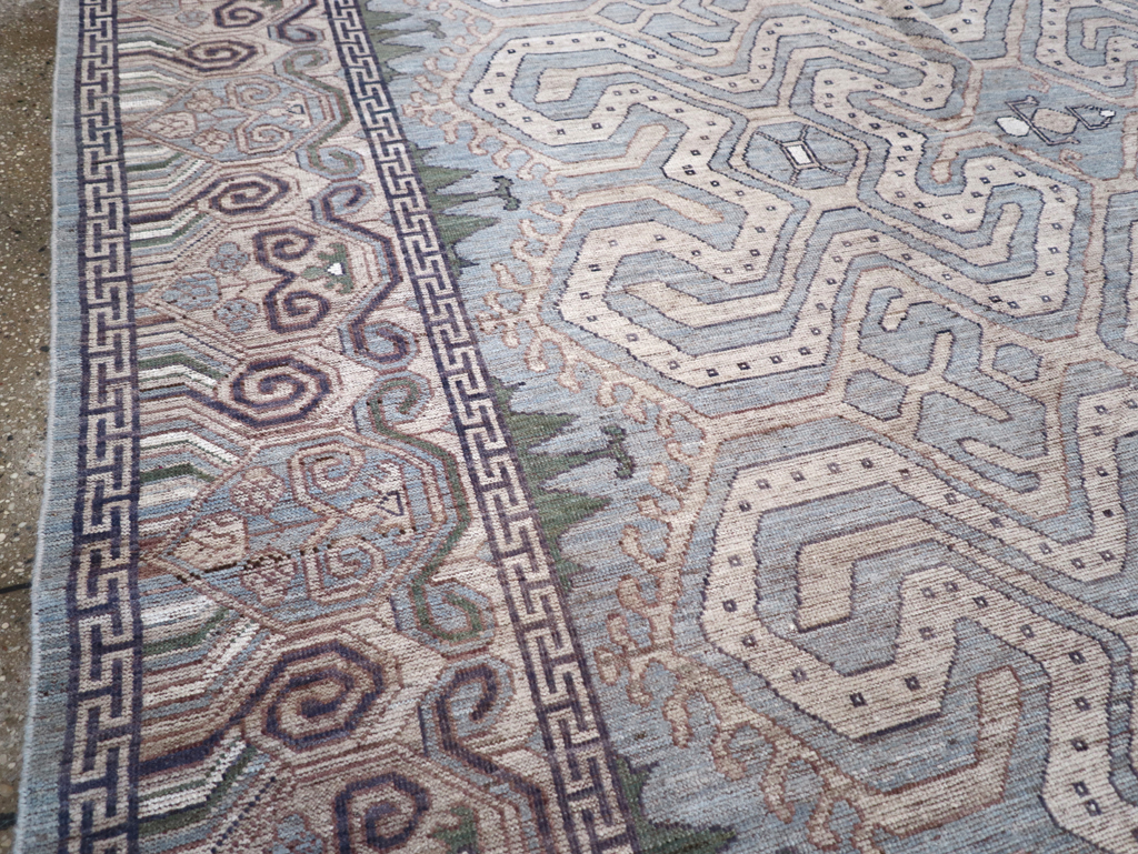 Modern East Turkestan Khotan Room Size Carpet, No.32375 - Gss