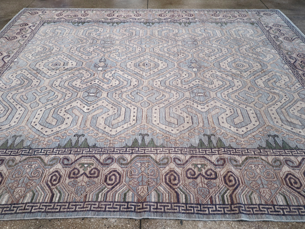 Modern East Turkestan Khotan Room Size Carpet, No.32375 - Gss