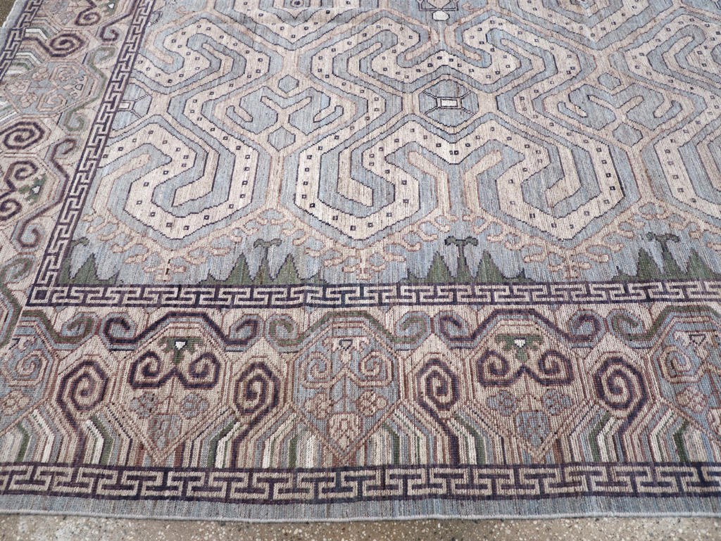 Modern East Turkestan Khotan Room Size Carpet, No.32375 - Gss