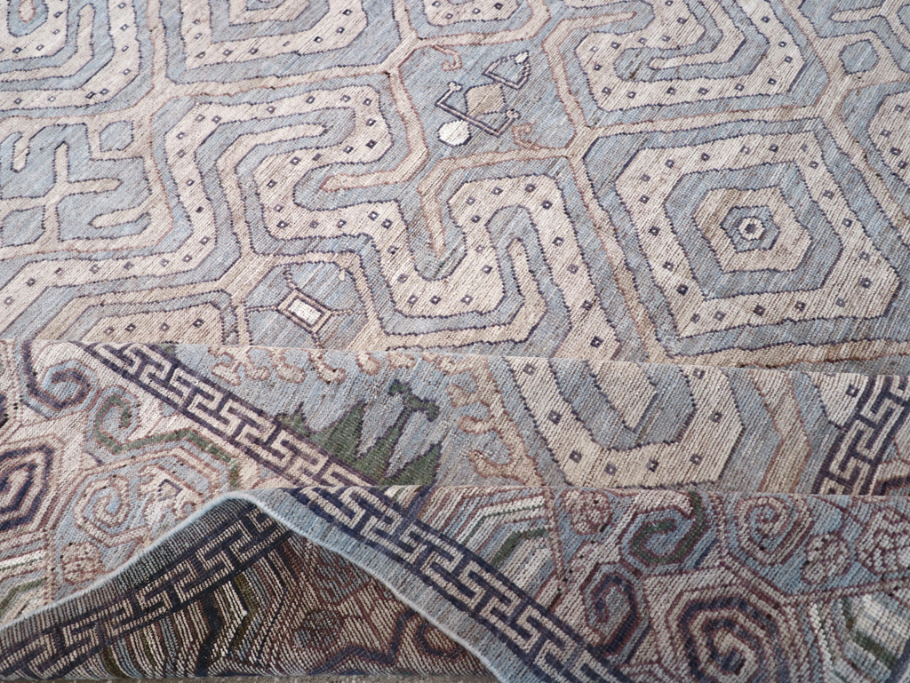 Modern East Turkestan Khotan Room Size Carpet, No.32375 - Gss