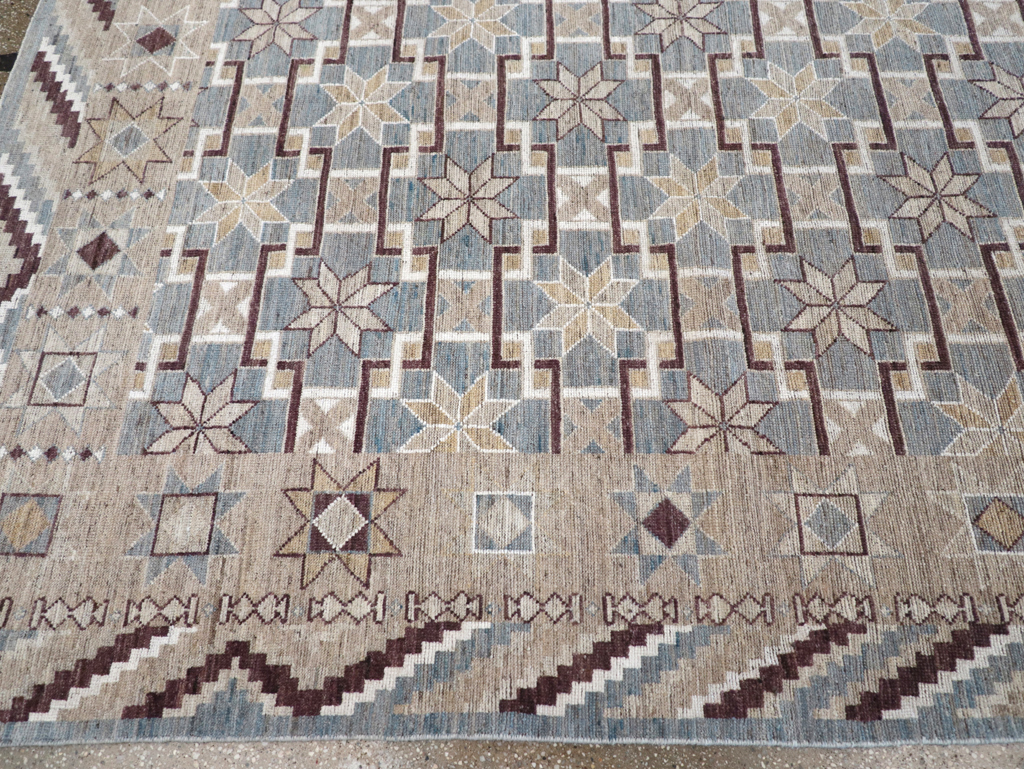 Modern East Turkestan Khotan Room Size Carpet, No.32377 - Gss