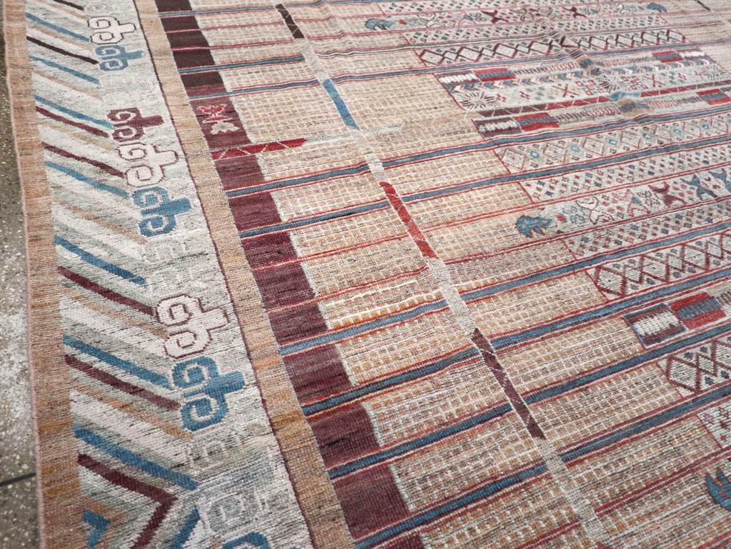 Modern East Turkestan Khotan Room Size Carpet, No.32378 - Gss