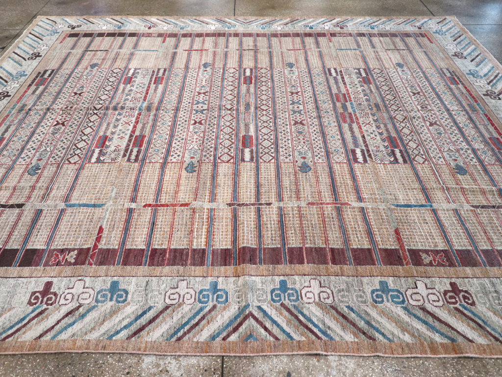 Modern East Turkestan Khotan Room Size Carpet, No.32378 - Gss