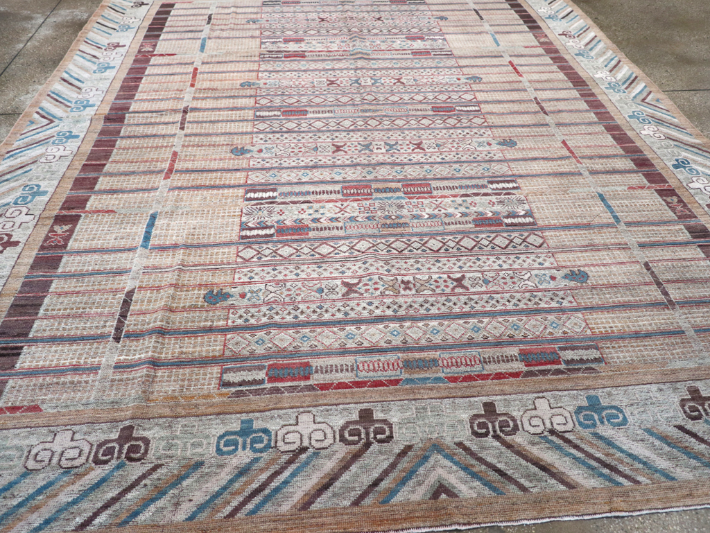 Modern East Turkestan Khotan Room Size Carpet, No.32378 - Gss