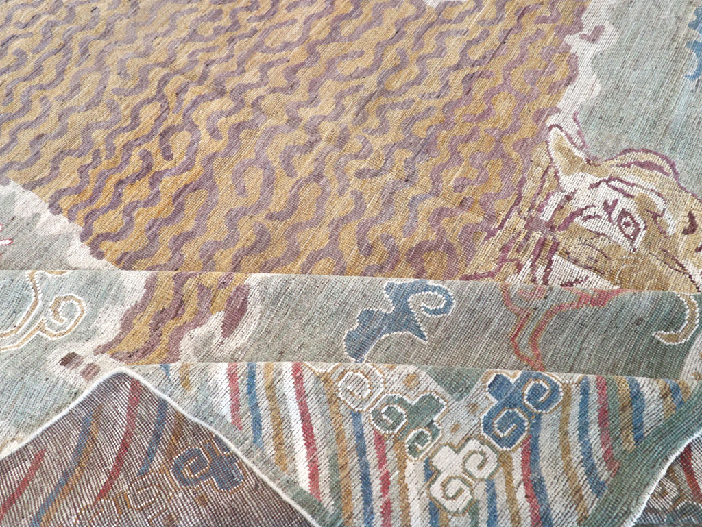 Modern East Turkestan Khotan Pictorial Room Size Carpet, No.32379 - Gss