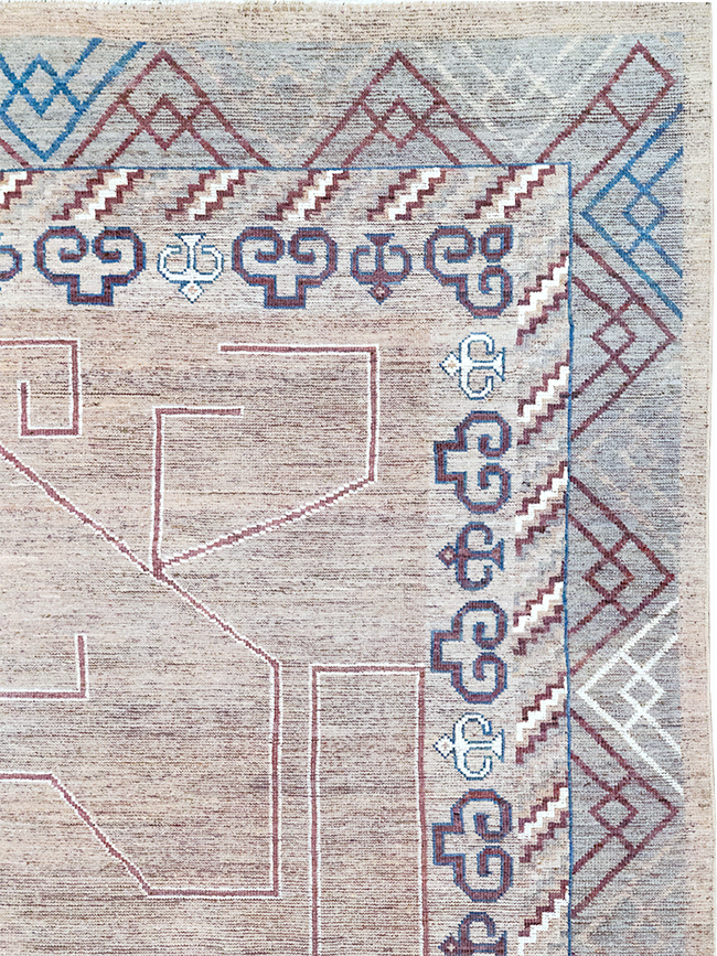 Modern East Turkestan Khotan Room Size Carpet, No.32382 - Gss