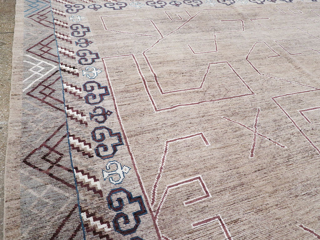 Modern East Turkestan Khotan Room Size Carpet, No.32382 - Gss