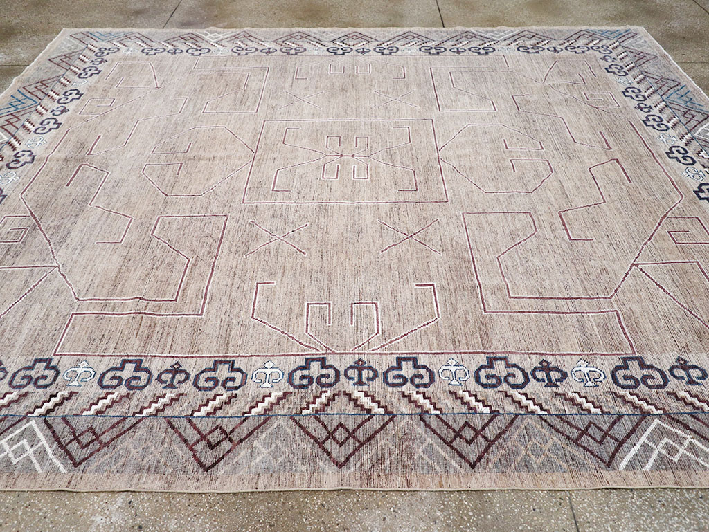Modern East Turkestan Khotan Room Size Carpet, No.32382 - Gss