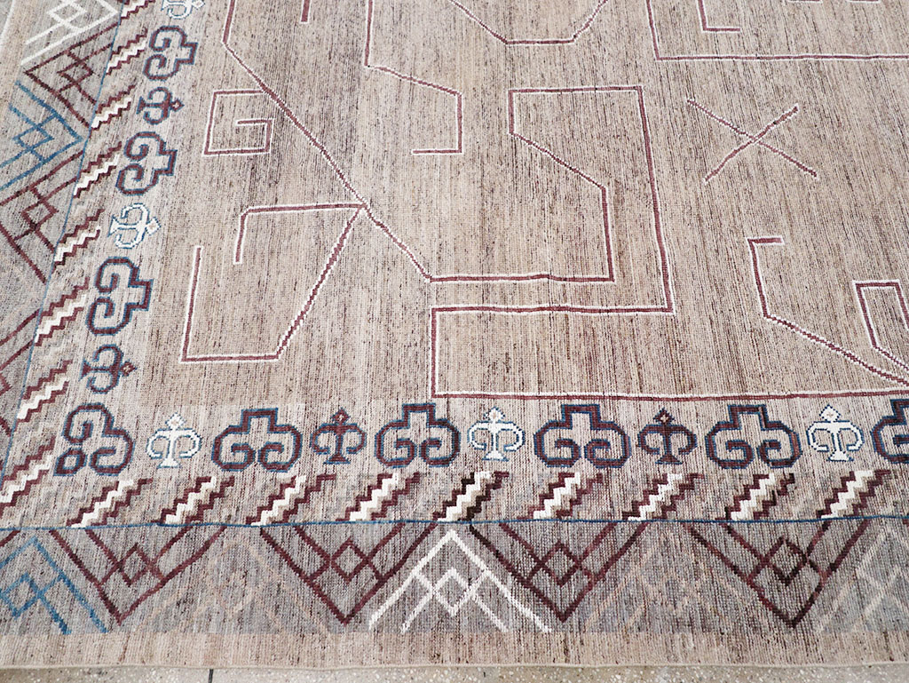 Modern East Turkestan Khotan Room Size Carpet, No.32382 - Gss