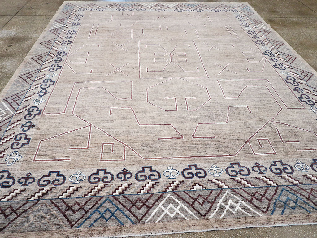 Modern East Turkestan Khotan Room Size Carpet, No.32382 - Gss