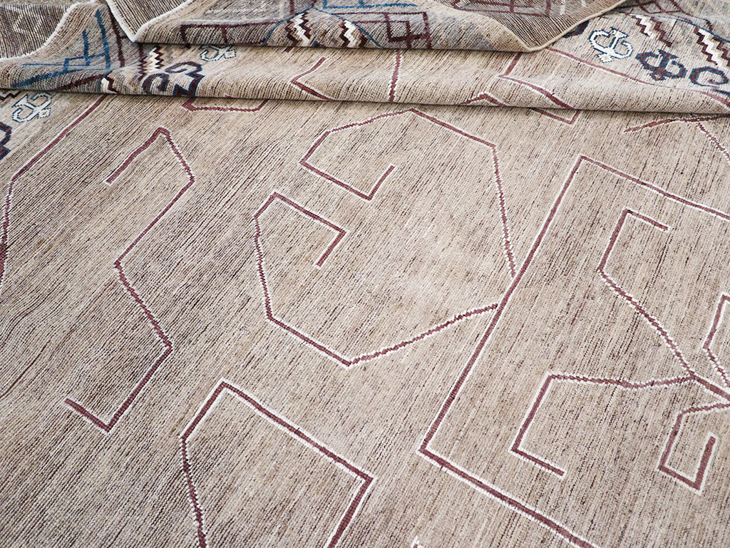 Modern East Turkestan Khotan Room Size Carpet, No.32382 - Gss