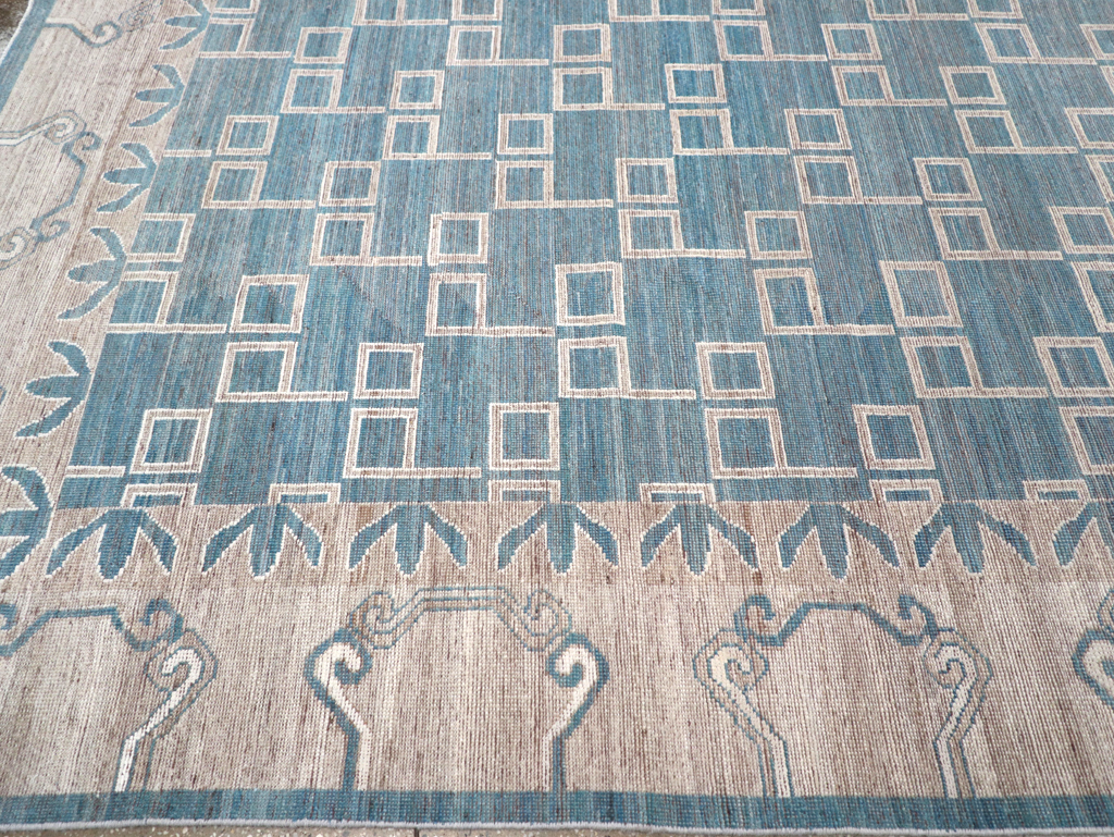Modern East Turkestan Khotan Room Size Carpet, No.32383 - Gss