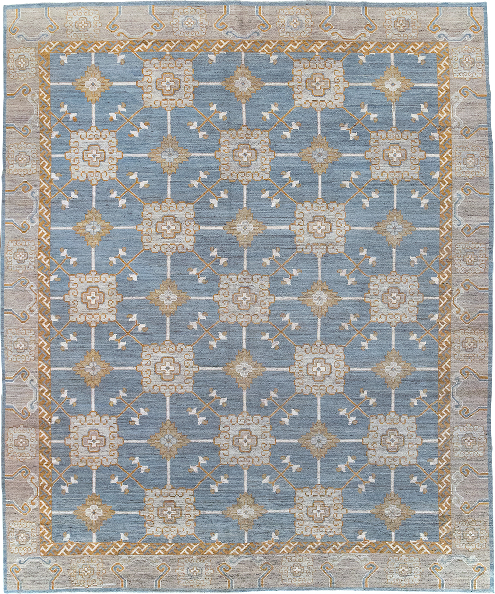 Modern East Turkestan Khotan Room Size Carpet, No.32384 - Gss