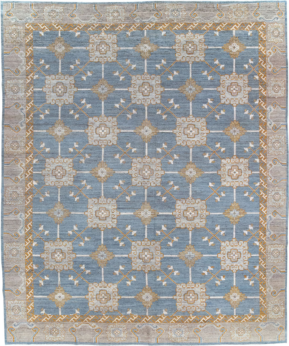 Modern East Turkestan Khotan Room Size Carpet, No.32384 - Gss