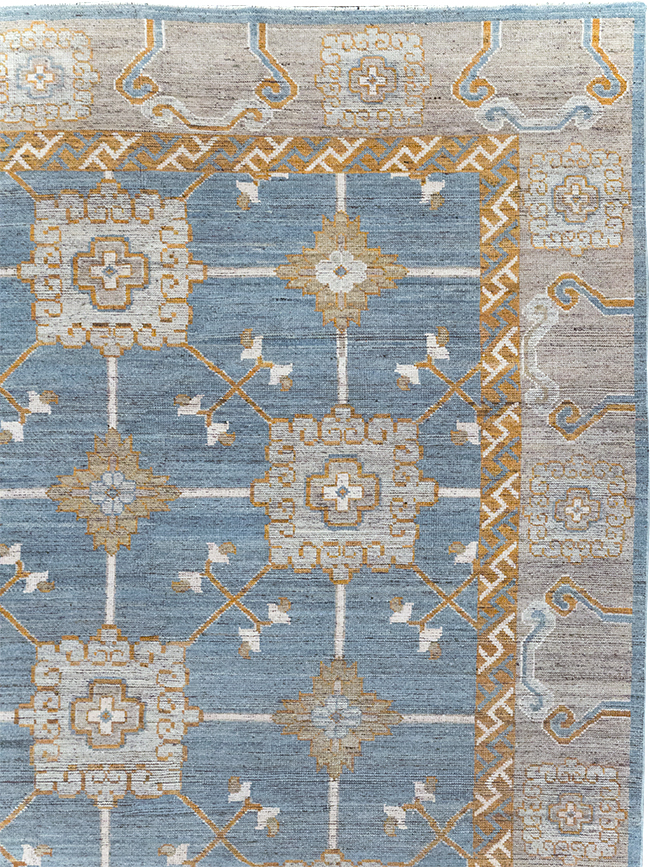 Modern East Turkestan Khotan Room Size Carpet, No.32384 - Gss