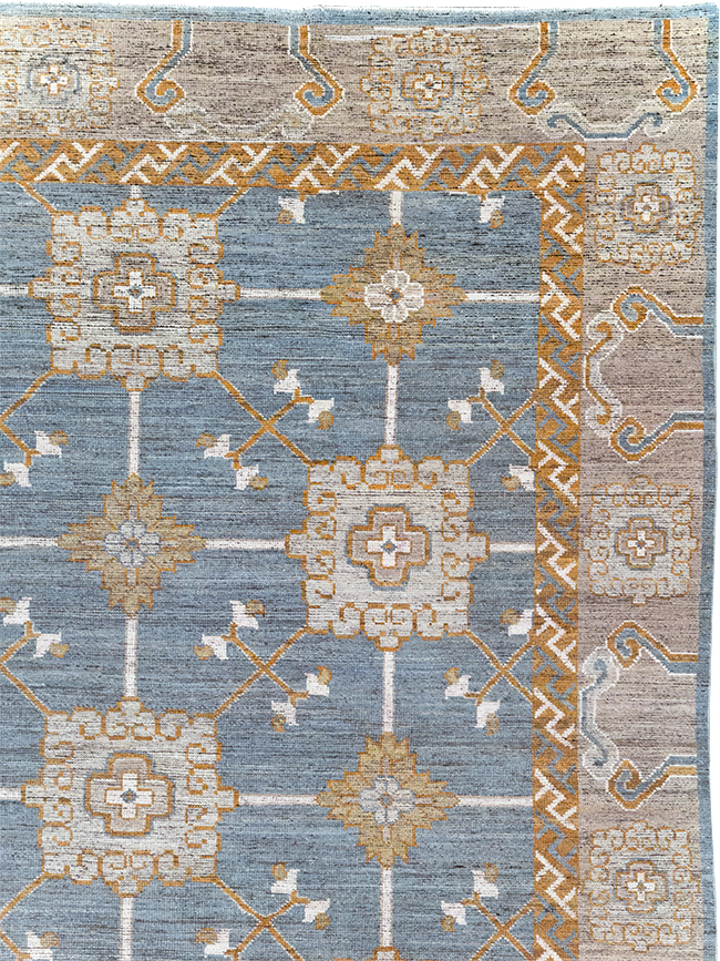 Modern East Turkestan Khotan Room Size Carpet, No.32384 - Gss
