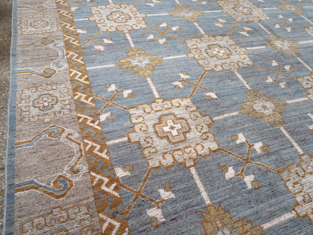 Modern East Turkestan Khotan Room Size Carpet, No.32384 - Gss