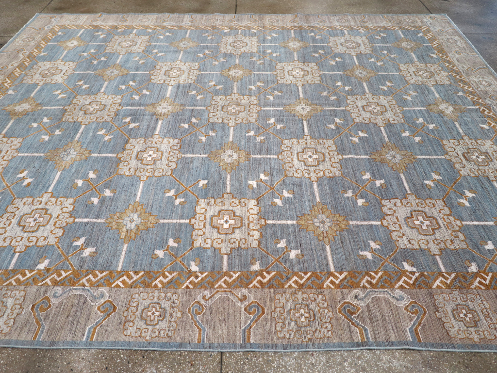 Modern East Turkestan Khotan Room Size Carpet, No.32384 - Gss