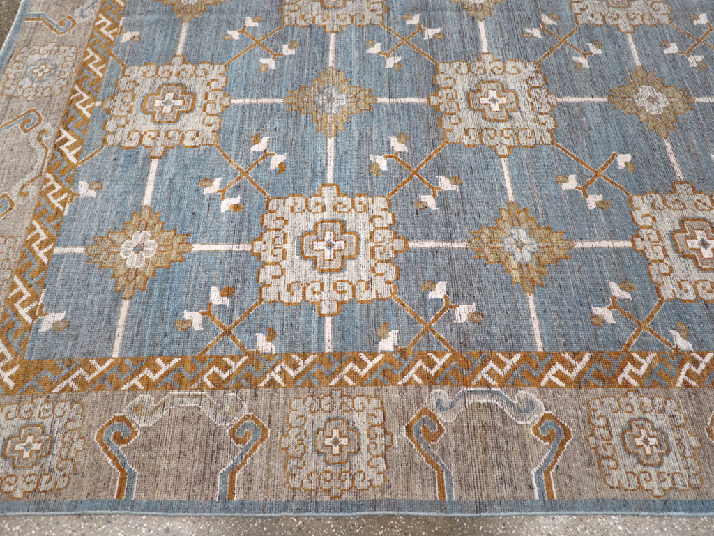 Modern East Turkestan Khotan Room Size Carpet, No.32384 - Gss