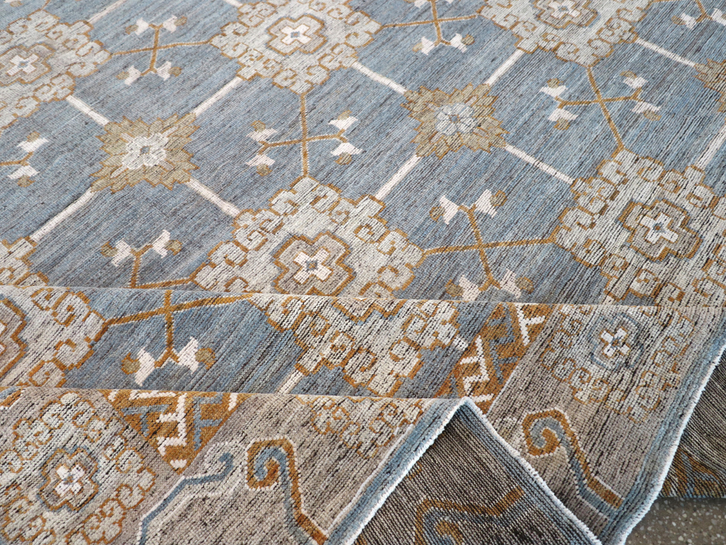 Modern East Turkestan Khotan Room Size Carpet, No.32384 - Gss