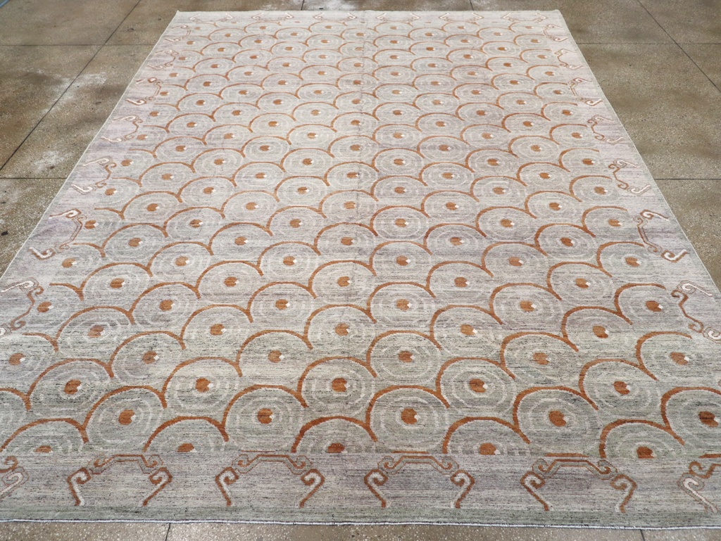 Modern East Turkestan Khotan Room Size Carpet, No.32386 - Gss