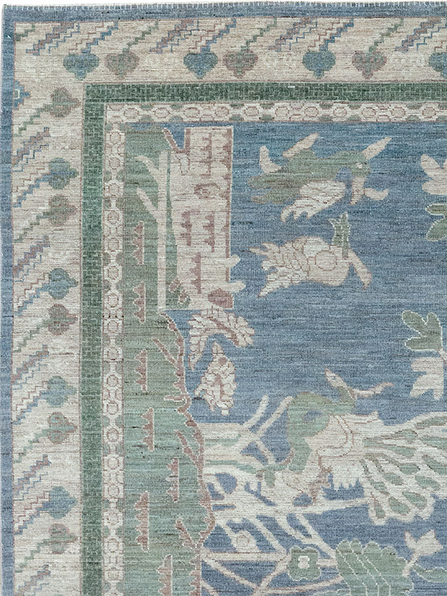 Contemporary East Turkestan Khotan Pictorial Room Size Carpet, No.32387 - Gss