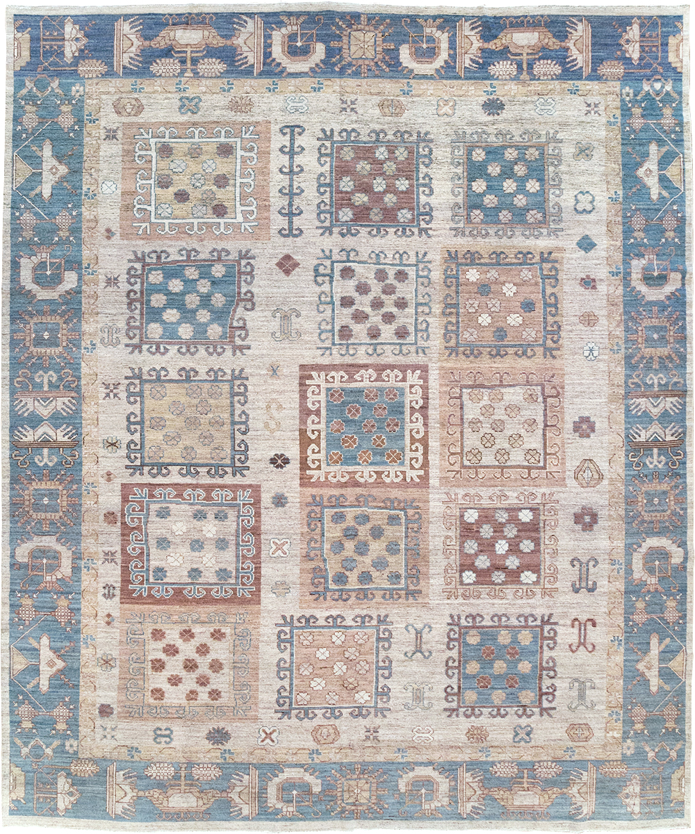 Modern East Turkestan Khotan Room Size Carpet, No.32388 - Gss