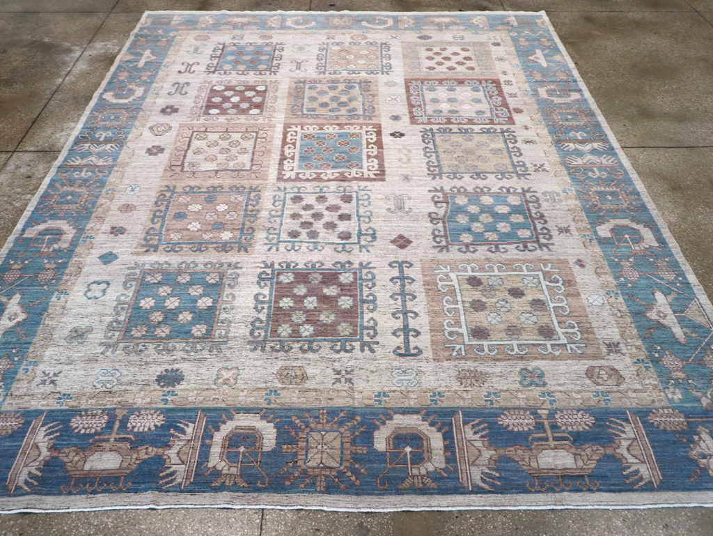 Modern East Turkestan Khotan Room Size Carpet, No.32388 - Gss