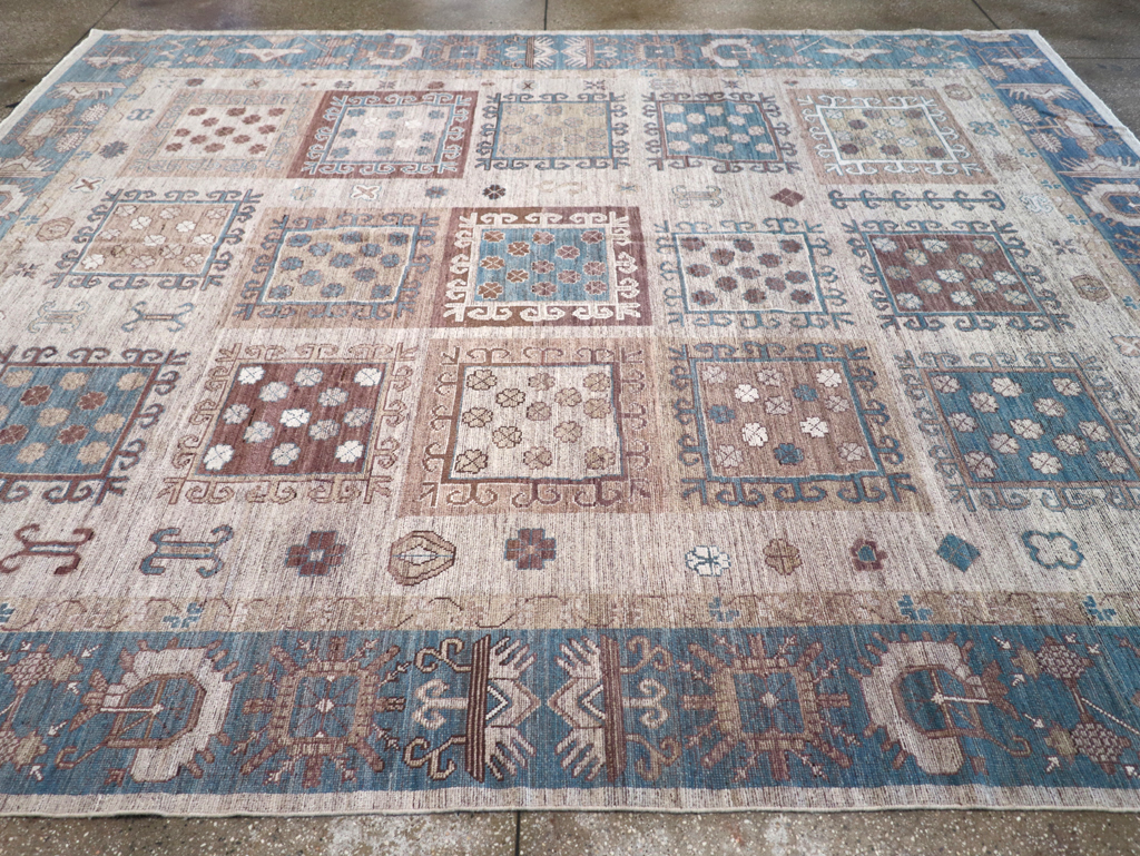 Modern East Turkestan Khotan Room Size Carpet, No.32388 - Gss