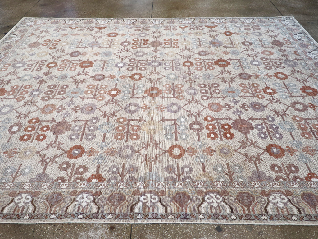 Modern East Turkestan Khotan Room Size Carpet, No.32389 - Gss