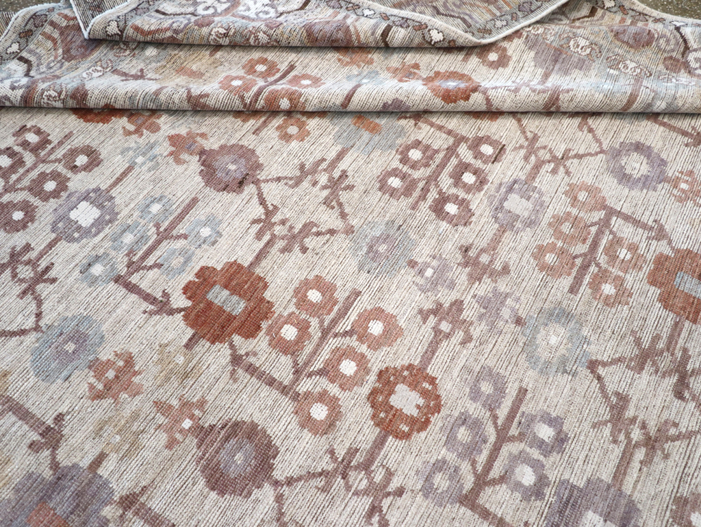 Modern East Turkestan Khotan Room Size Carpet, No.32389 - Gss