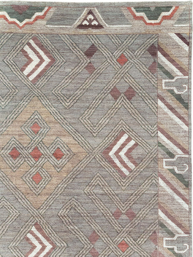 Modern East Turkestan Khotan Square Room Size Carpet, No.32390 - Gss